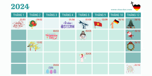 Những Ngày Nghỉ Lễ Trong Năm 2024 Của Tổng Lãnh Sự Quán Đức