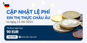 Cập Nhật Lệ Phí Xin Thị Thực Châu Âu Từ Ngày 11/06/2024